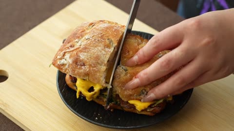 Beef yakiniku Sandwich, super delicious and simple