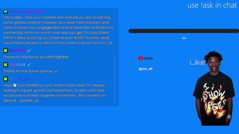 Ai ishowspeed (use !ask in chat)