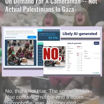 Fact Check: AI-Generated Image Shows Women And Children Crying On Demand For A Cameraman