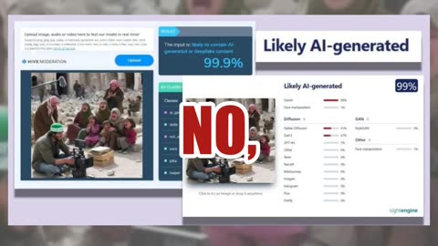 Fact Check: AI-Generated Image Shows Women And Children Crying On Demand For A Cameraman