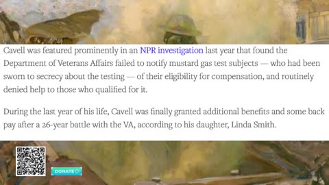 Families React to Reporting Of Secret Mustard Gas Testing