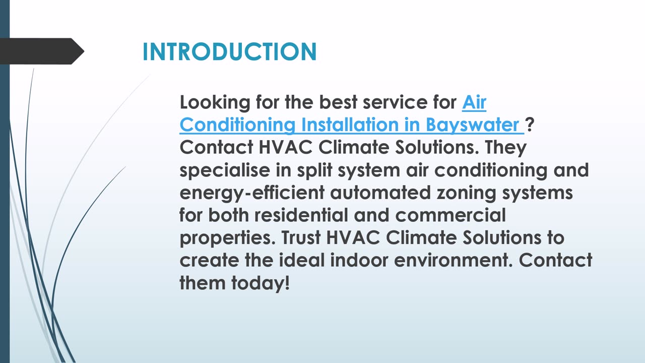 The best service for HVAC in Bayswater.