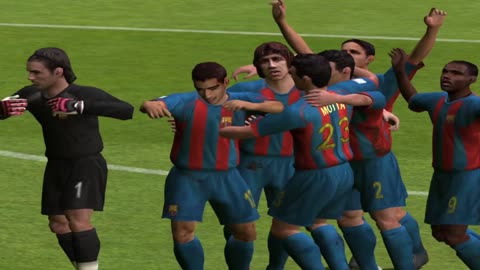 FC Barcelona VS Newcastle United - FIFA 2005 Highlights
