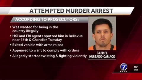 An Illegal has been charged with ATTEMPTED MURD3R after almost choking out an ICE Agent in Nebraska.