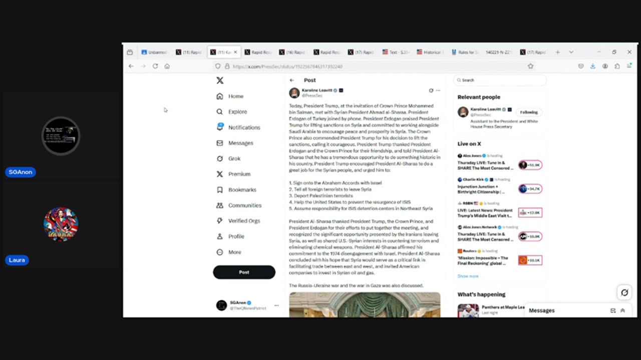 On-The-Clock With SGAnon Ep1 POTUS45 Middle East US Schoolchildren...(5-15-25)