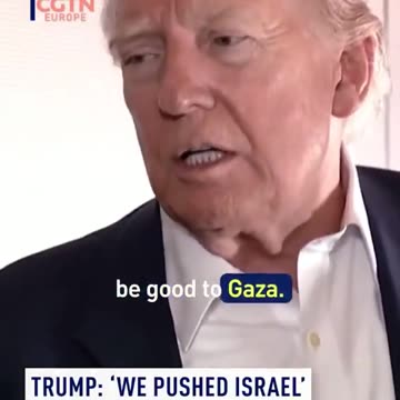 -TRUMP- "We pushed Isreal" to get aid to Gaza.