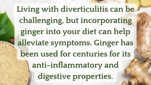 GINGER: GUT HEALTH & DIVERTICULITIS