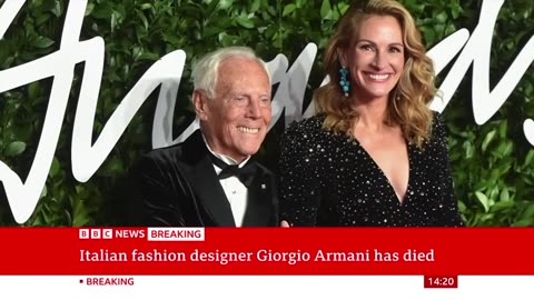 Legendary Italian designer Giorgio Armani dies