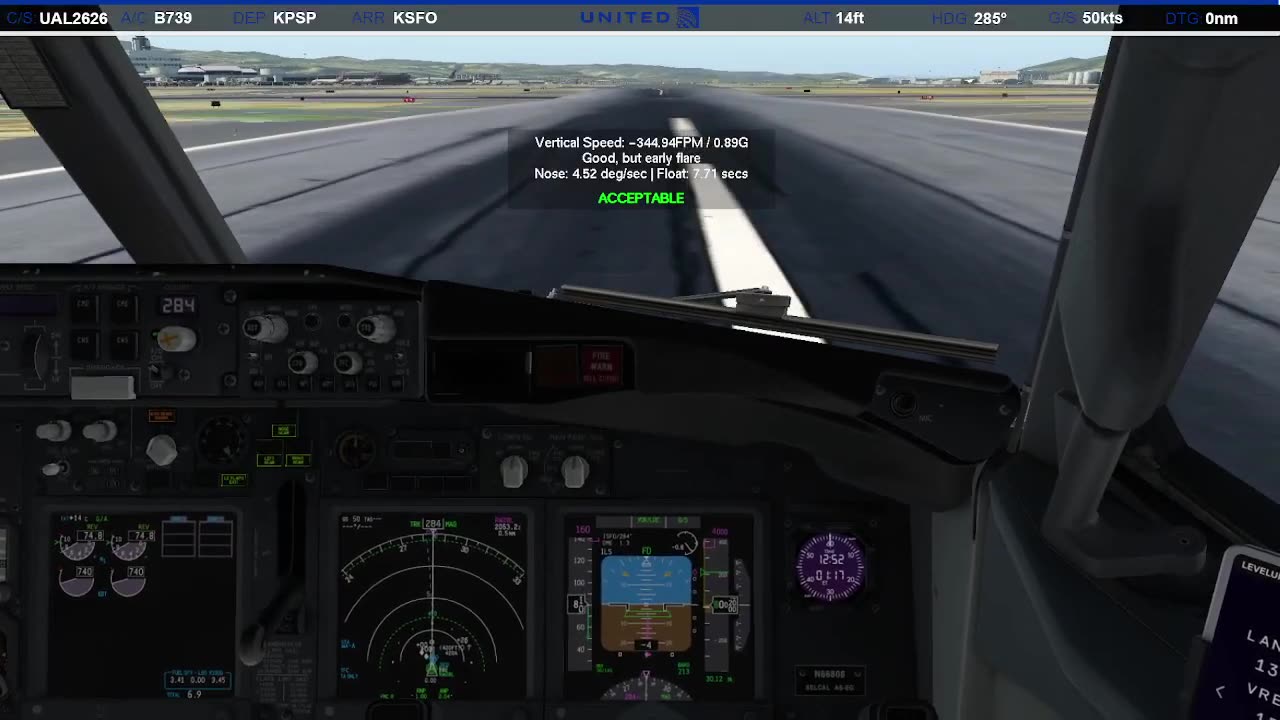 Landing in San Francisco (KSFO)