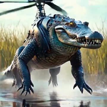 AI Fusion _ Crocodile & Helicopter (Crocopter)