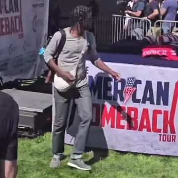 People Looting Charlie Kirk's Booth While Charlie Died.