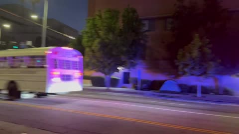 The LAPD prisoner transport buses have rolled into the protest zones.