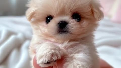 "Tiny Puppy That Fits in Your Hand 😍🐾"