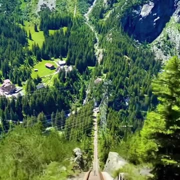 Europe’s Steepest Funicular Ride 😱🇨🇭 Would You Try This?