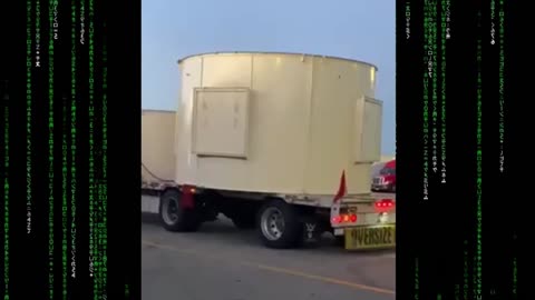 What's in the container? On it's way to or from Area 51?