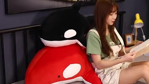 Real Life Plush Soft Killer Whale long holding bolster Stuffed Toy Lifelike Sea Animals Plush Dolls