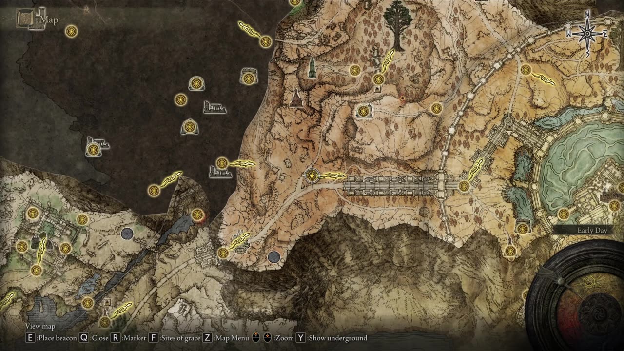 Elden Ring | Location of Map: Altus Plateau from Altus Highway Junction site of grace #shorts #short
