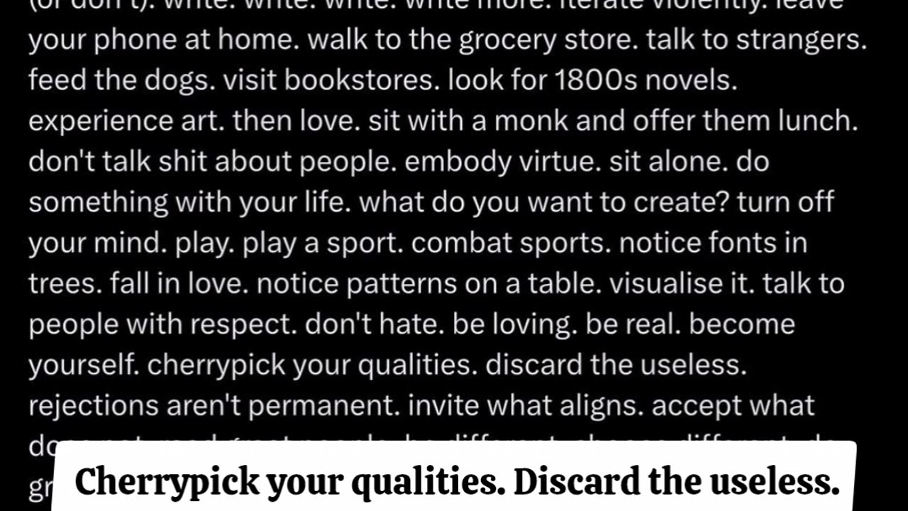 Is this the best life advice on the internet?