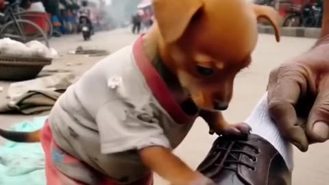 The poor puppy was made fun of by his friends because he did not have good clothes