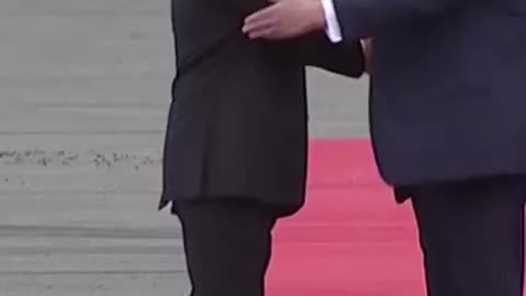 U.S. President Donald Trump greeted Russian President Vladimir Putin in Alaska