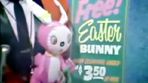 Commercial - Leader Cleaners free Easter Bunny toy offer 1968