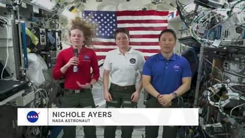 Nasa astronauts send fourth of july wishes frome the International Space Station