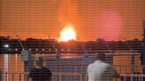 Dramatic Scenes from Across River in Romania After Russian Attack on Gas Terminal