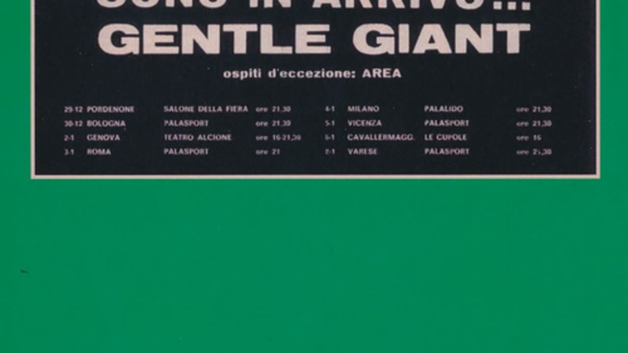 Gentle Giant- Vicenza 1973