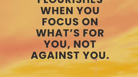 Peace Follows Your Focus