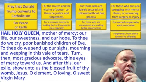 Mary's Daily Live Holy Rosary Prayer at 8:00 p.m. EDT 06/07/2025