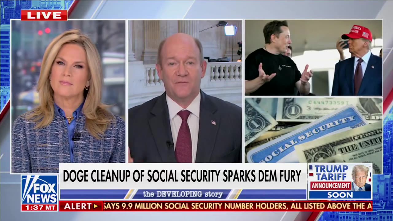 Martha McCallum Has To Remind Democrat Chris Coons About One Reality About Social Security