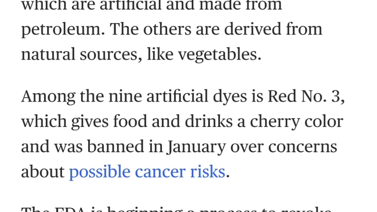 All artificial food dyes need to be banned
