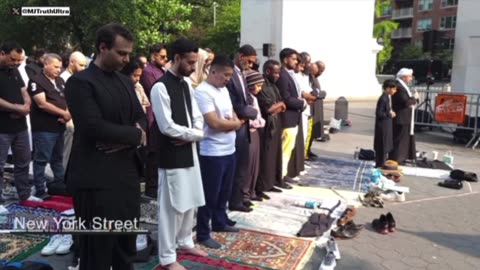 Massive Eid Al-Adha Prayer Gathering at Washington Square Park NYC June 2025
