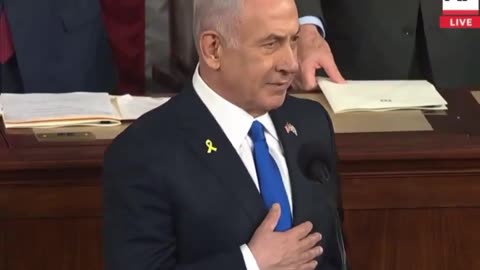 Netanyahu receiving a 4 minute standing ovation by the American Congress.