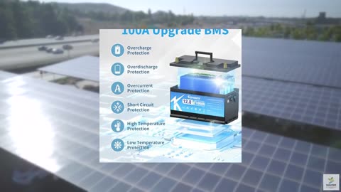 KEPWORTH 12.8V 100Ah LiFePO4 Battery Rechargeable Lithium Battery with 100A BMS,