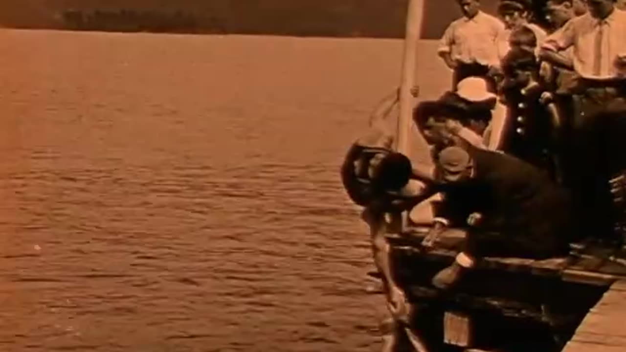 AT HOME IN THE WATER (Edison-1912) NEW English subtitles.