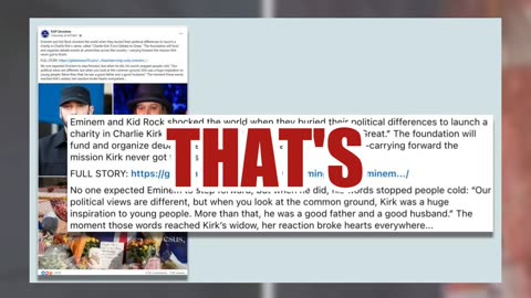 Fact Check: Eminem And Kid Rock Did NOT Bury Differences To Launch A Charity in Charlie Kirk's Name