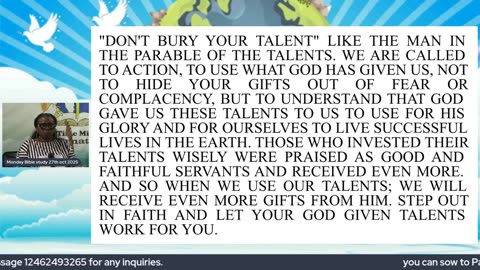 Monday Bible study 27 October 2025