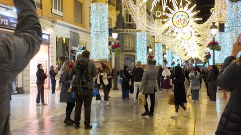 Spain Magical Malaga Light & Music Show ✨ Christmas Season Walk