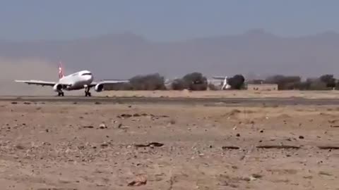 Ten days after the air force attack, the Sana'a airport is back in use.