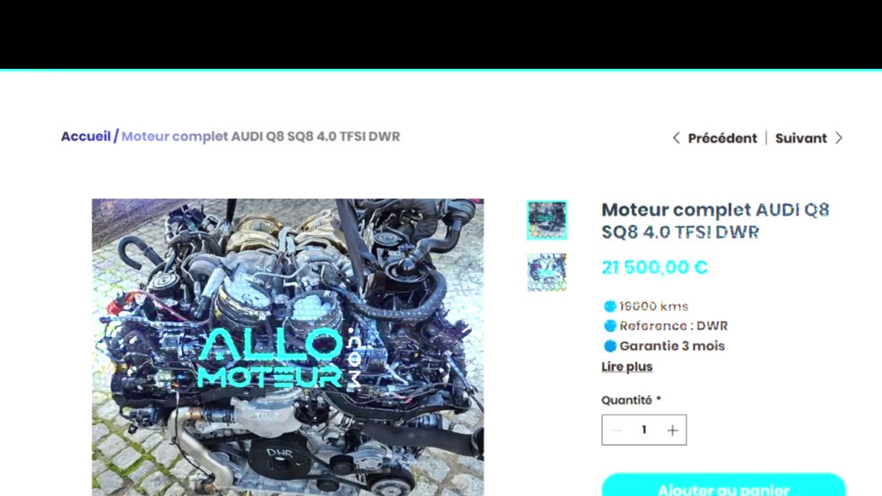 ALLOMOTEUR.COM - Moteur complet AUDI Q8 SQ8 4.0 TFSI DWR