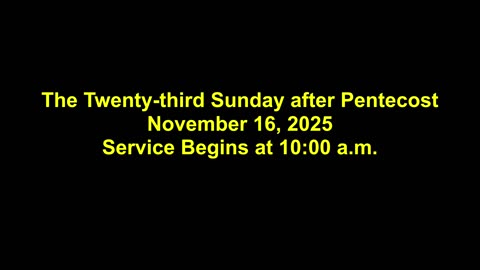 The Twenty-third Sunday after Pentecost