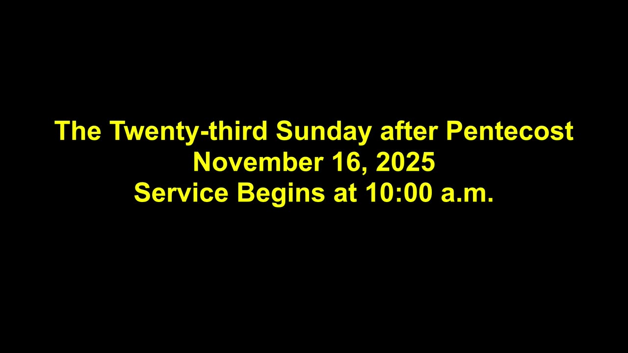 The Twenty-third Sunday after Pentecost