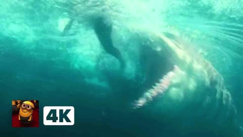 The Meg (2018) 4K - Man vs. Shark Scene _ Movieclips