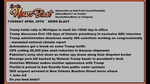 Tuesday, April 29, 2025 News Blast