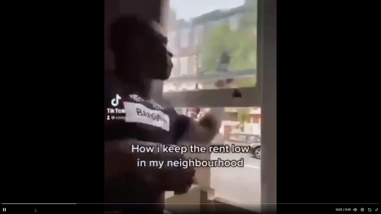 How this man keeps rent low in his neighborhood, with a gun... read under clip