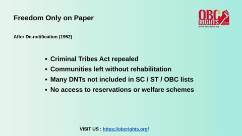 Injustice to Denotified Communities: Freedom Denied Even After 68 Years