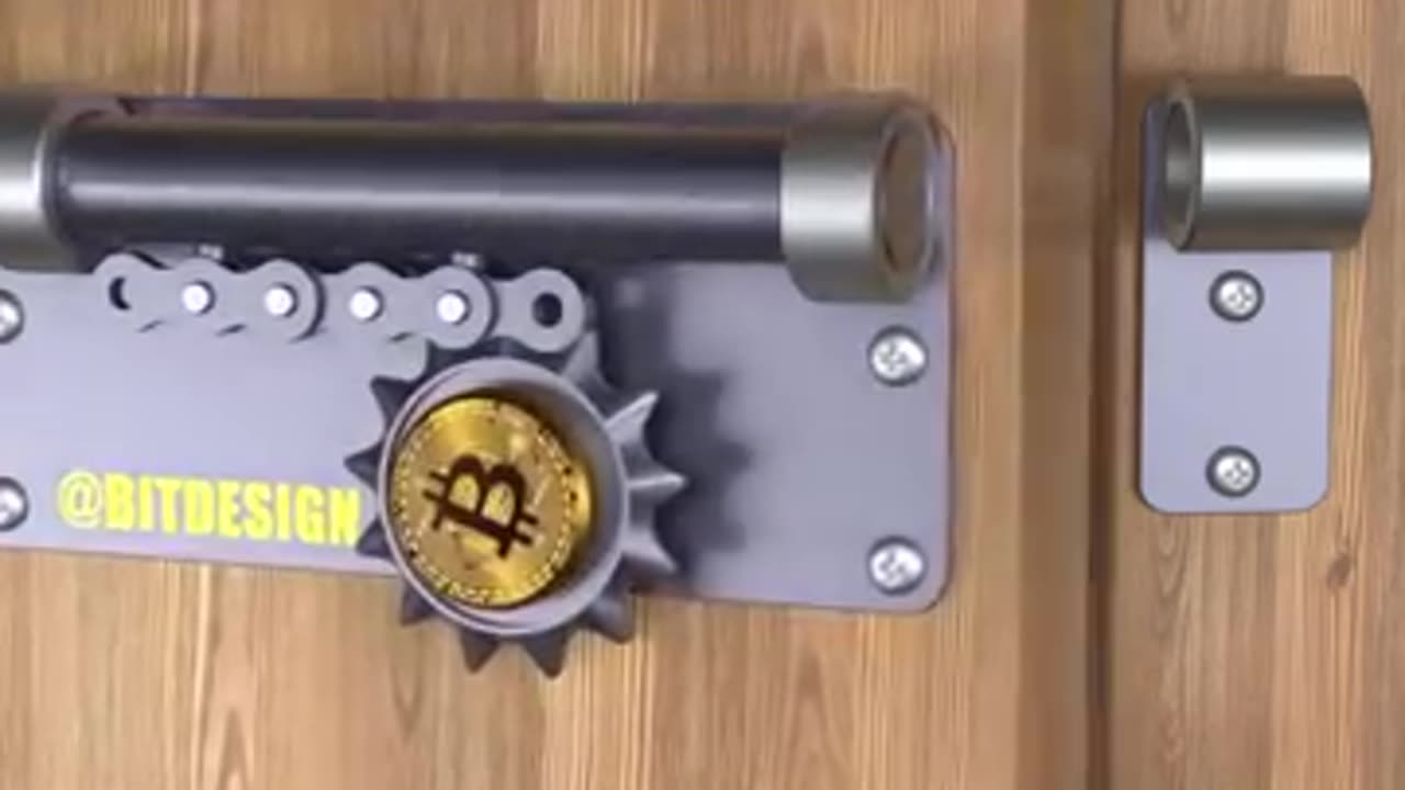 Innovative Fence Gate Lock with Bitcoin-Inspired Design!