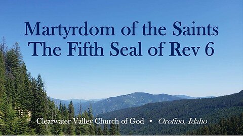 Martyrdom of the Saints- The fifth seal.