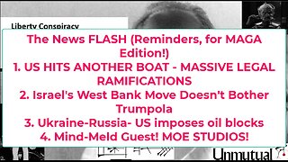Liberty Conspiracy LIVE 10-23-25 US Kills MORE At Sea, ICE Terrorism, Israeli West Bank Evil